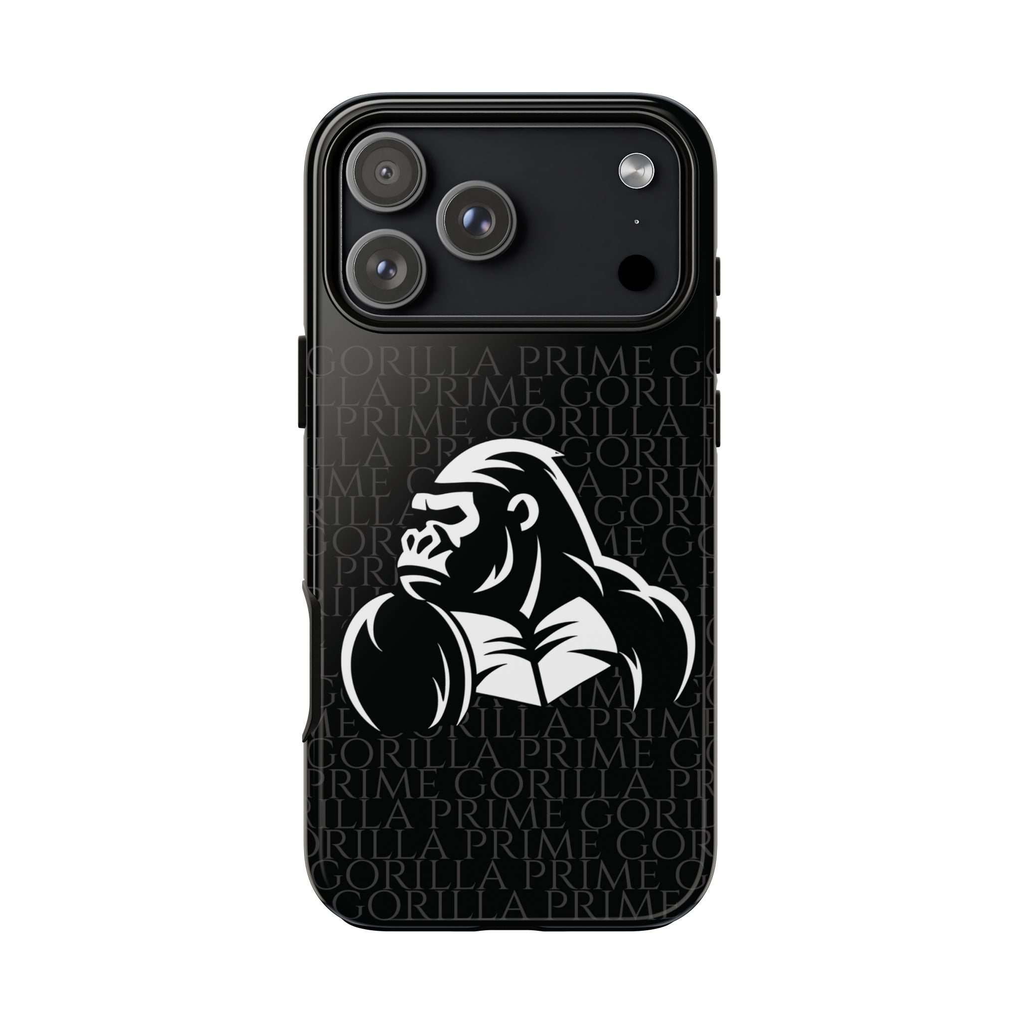 Prime Gorilla Rugged Phone Case — Bold Black Protective Cover